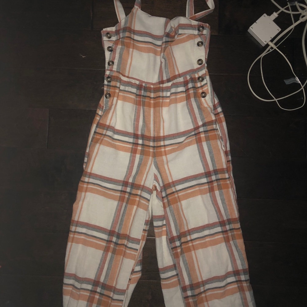 AMERICAN EAGLE PLAID JUMPSUIT
